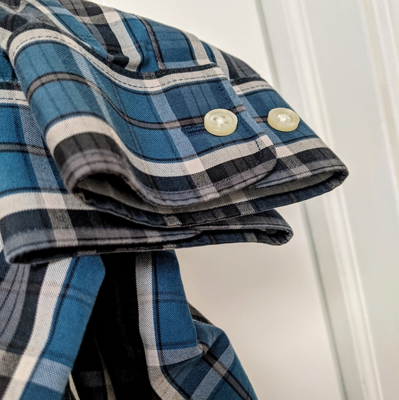 EDDIE BAUER Wrinkle Free Classic Fit Men's Plaid Button-down Shirt - Picture 11 of 12